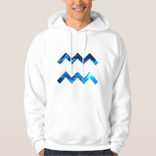 Innovativt vattenflöde - elektrisk blått hoodie