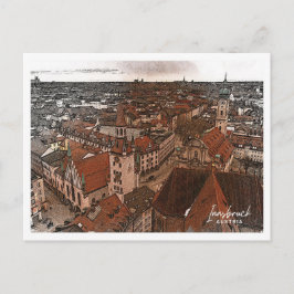 Innsbruck Austria Benice Färg Pencil Ligge Vykort