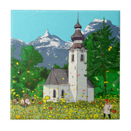 Innsbruck Austria Ligcape Whimsical Art Kakelplatta