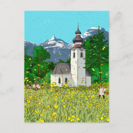 Innsbruck Austria Ligcape Whimsical Art Vykort