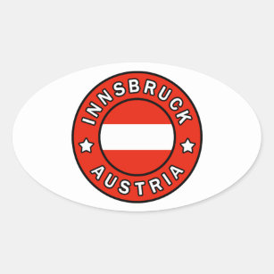 Innsbruck Austria Ovalt Klistermärke