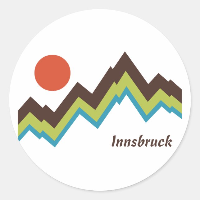 Innsbruck Austria Runt Klistermärke (Framsida)