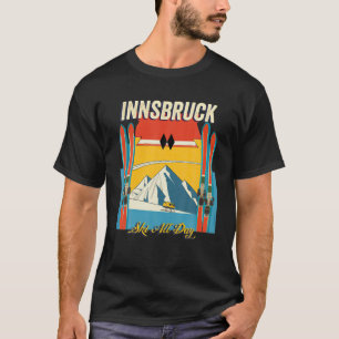 Innsbruck Austria Ski hela dagen - Retro Vintage S T Shirt