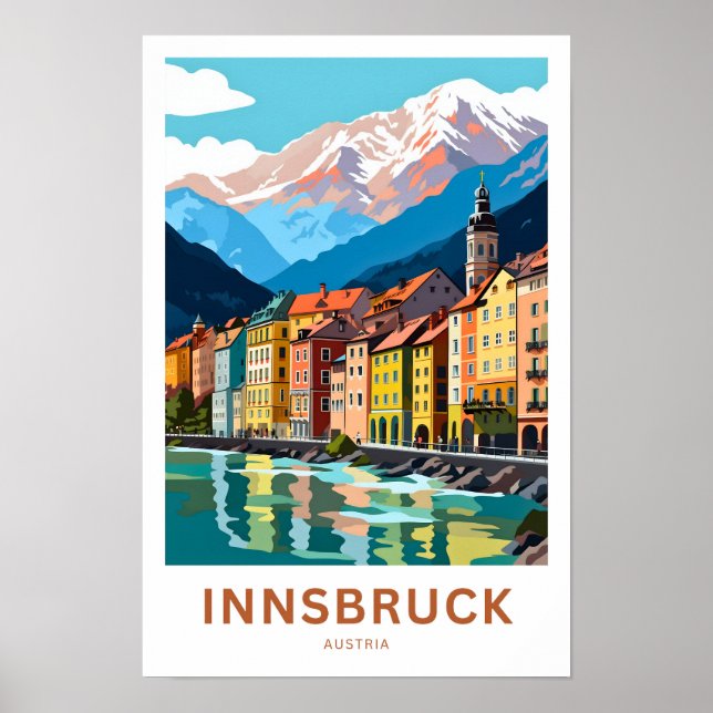 Innsbruck Austria Travel Print Poster (Framsidan)