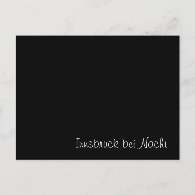 "Innsbruck bei Nacht" roligt kort (Framsida)