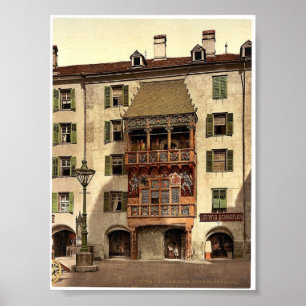 Innsbruck den guld- farstubron, Tyrol, Poster