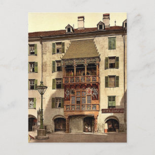 Innsbruck, Golden Porch, Tyrol, Österrike-Ungern Vykort