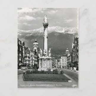 Innsbruck Maria Theresa Strasse, spårvagn Vykort
