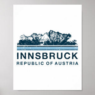 Innsbruck Österrike Berg Österrikisk Skidåkning Vi Poster
