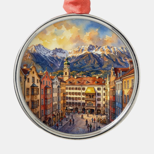 Innsbruck Österrike Julgransprydnad Metall (Framsidan)