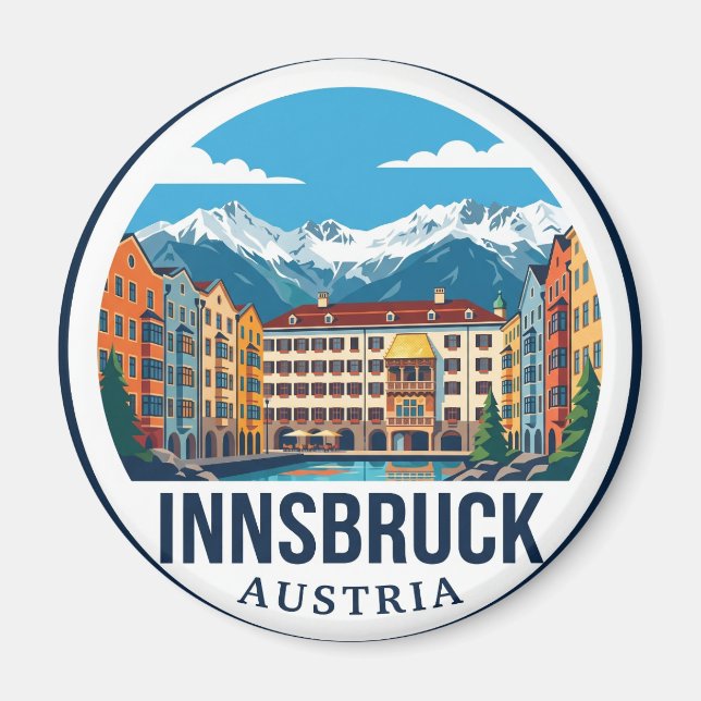 Innsbruck Österrike Magnet (Framsidan)