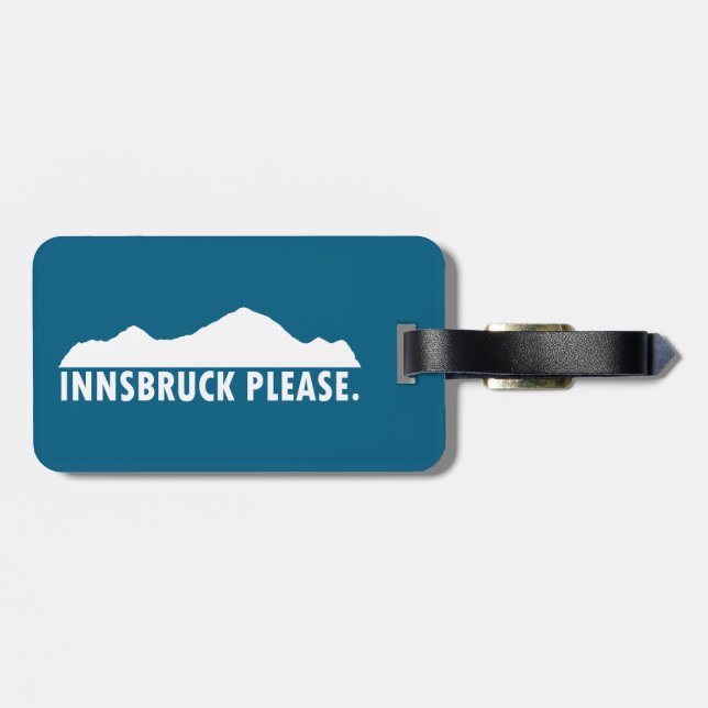 Innsbruck Österrike Please Bagagebricka (Baksida Vågrät)