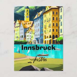 Innsbruck Österrike Resa vykortskonst, Österrike T Vykort