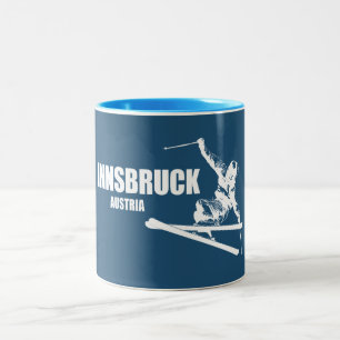 Innsbruck Österrike skidåkare Två-Tonad Mugg