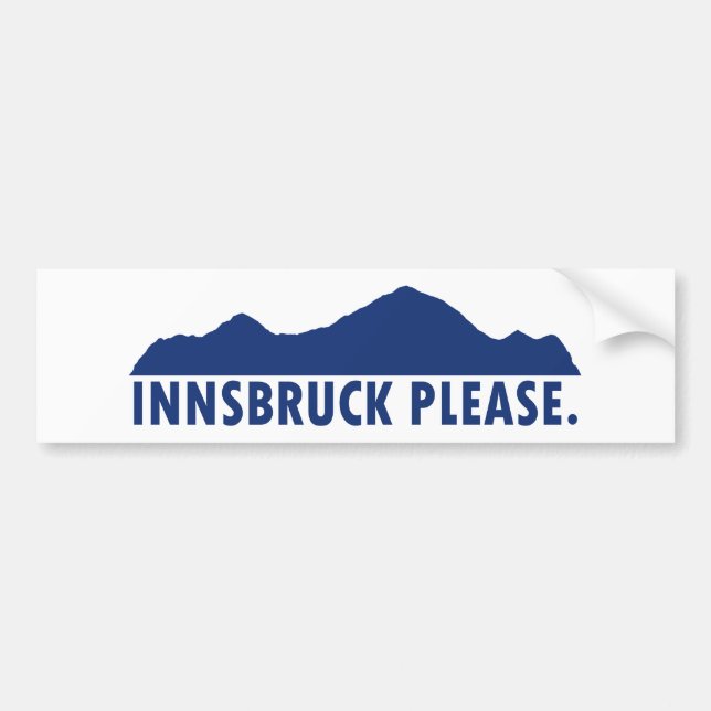 Innsbruck Österrike Vänligen Bildekal (Framsidan)