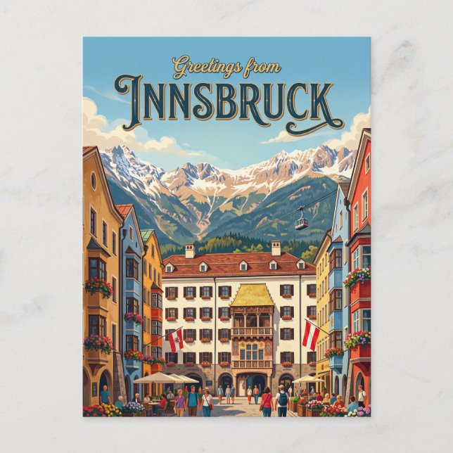 Innsbruck Österrike Vykort (Framsida)