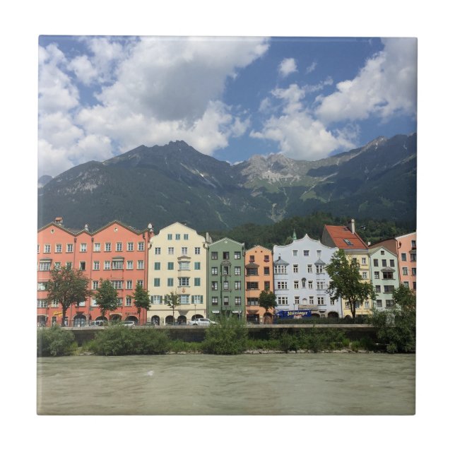 Innsbruck Österrikes stad i Tyrol Kakelplatta (Framsidan)