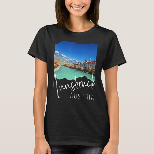 Innsbruck Souvenir Innsbruck Österrike T Shirt (Framsida)