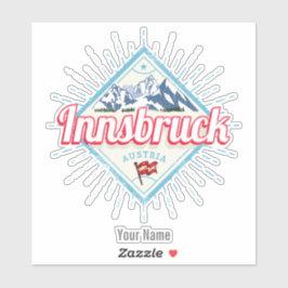 Innsbruck Tyrol Austria Retro Alpernas Vintage Klistermärken