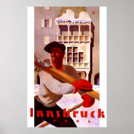 "Innsbruck" Vintage resor Poster