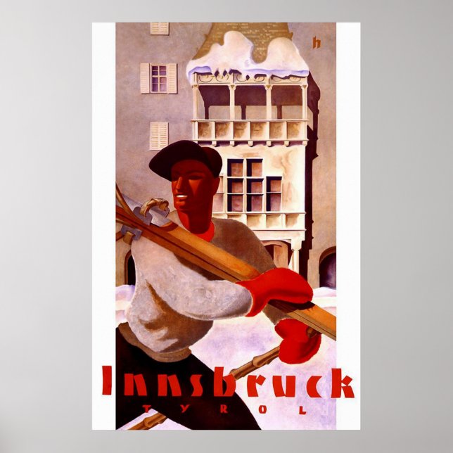 "Innsbruck" Vintage resor Poster (Framsidan)