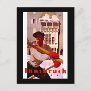 "Innsbruck" Vintage resor Poster Vykort