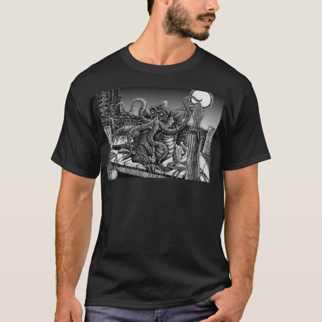 Innsmouth djupt en t-shirt (Framsida)