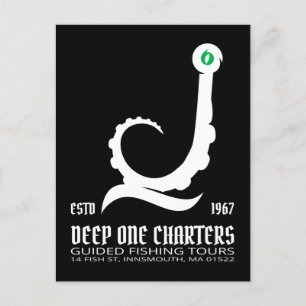 Innsmouth Fishing Tours Cthulhu Lovecraft Vykort