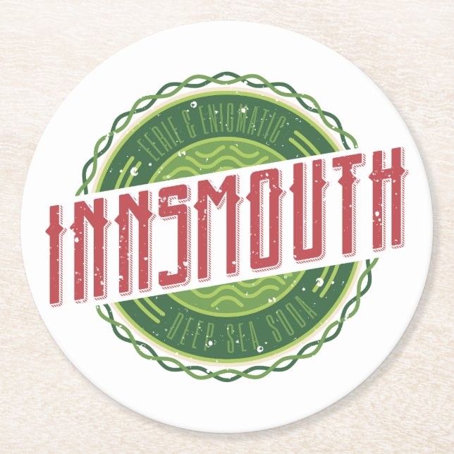 Innsmouth Lovecraft Soda Soft Drink Underlägg Papper Rund (Framsidan)