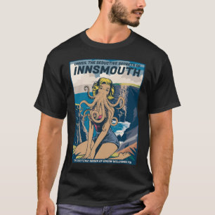 Innsmouth Pin-up Cthulhu Travel Poster Lovecraft T Shirt