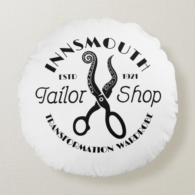 Innsmouth Tailor Lovecraft Rund Kudde (Framsidan)