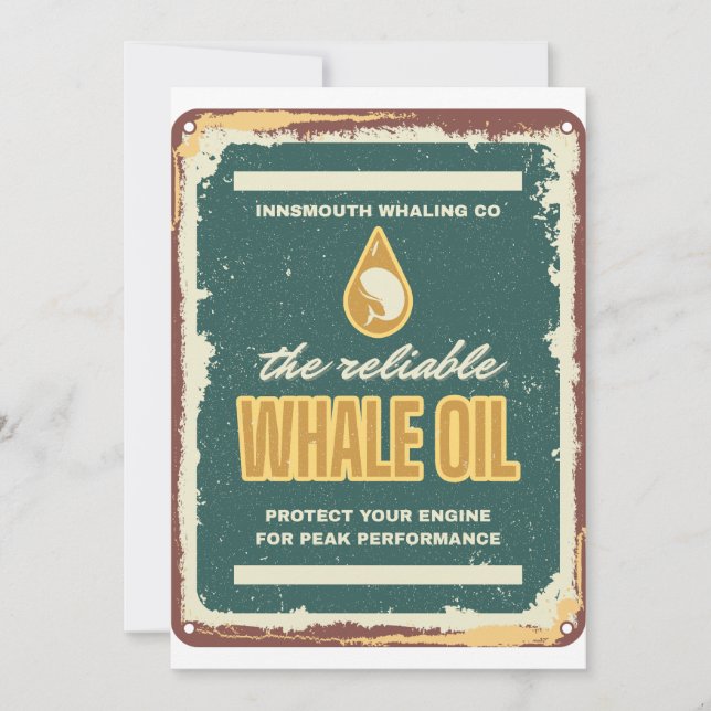 Innsmouth Whale Oil Lovecraft Inbjudningar (Framsida)