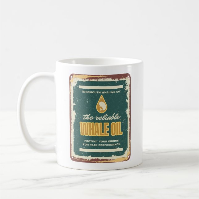 Innsmouth Whale Oil Lovecraft Kaffemugg (Vänster)