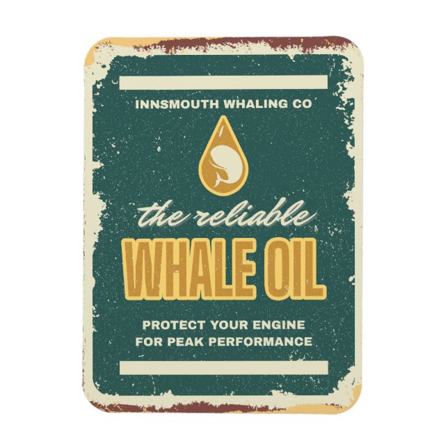 Innsmouth Whale Oil Lovecraft Magnet (Vertikal)