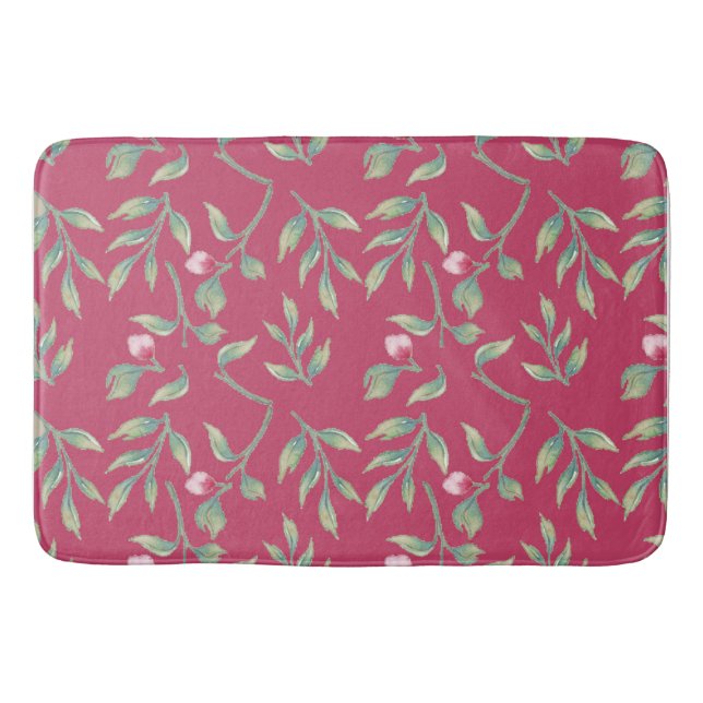 Innuendo Rosa Blommigt Bath Mat Badrumsmatta (Framsidan)