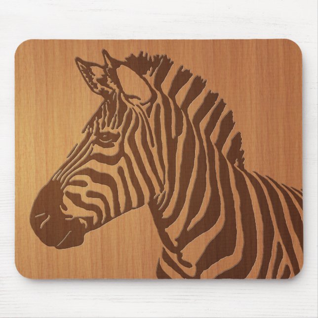 Innyligen wood Zebra Musmatta (Framsidan)