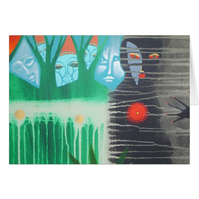 inom fälthjärtan av bruxaen hälsningskort (Framsidan Horizontal)