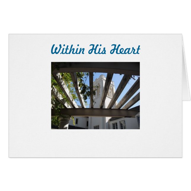Inom hans hjärta hälsningskort (Framsidan Horizontal)