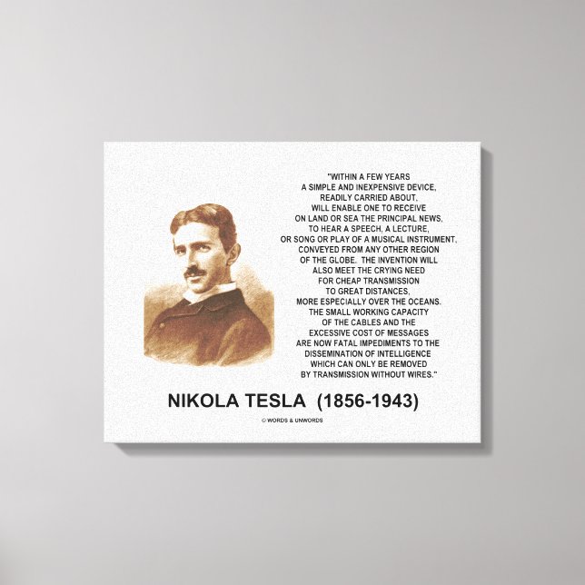 Inom några år: Enkel billig Tesla Canvastryck (Framsida)