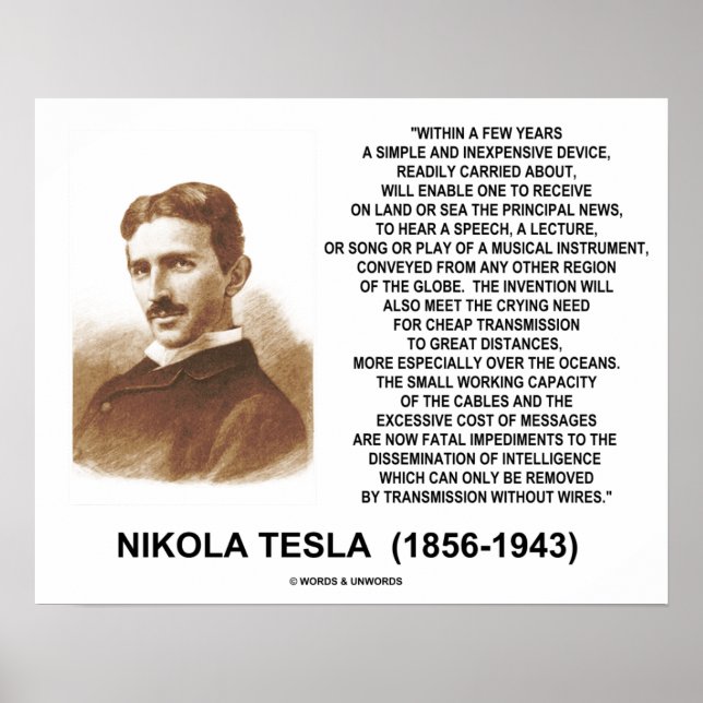 Inom några år: Enkel billig Tesla Poster (Framsidan)