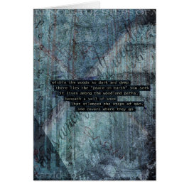 Inom Skogen Ljuger fred Hälsningskort