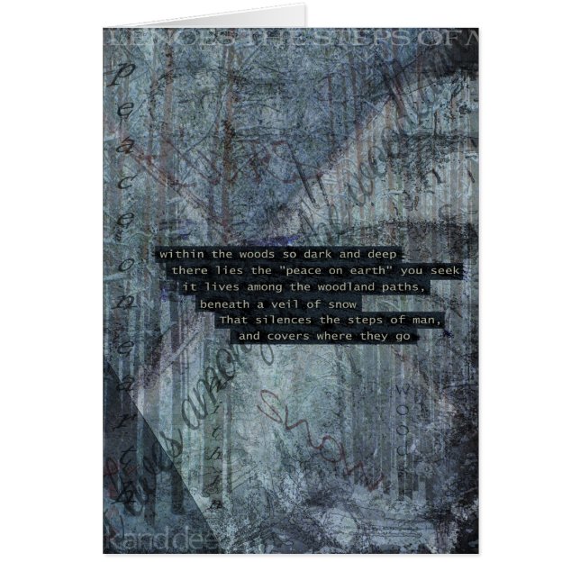Inom Skogen Ljuger fred Hälsningskort (Framsidan)