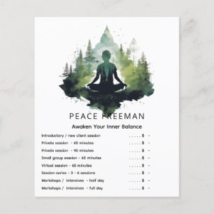 Inom tystnaden Skogsmeditation Flygblad