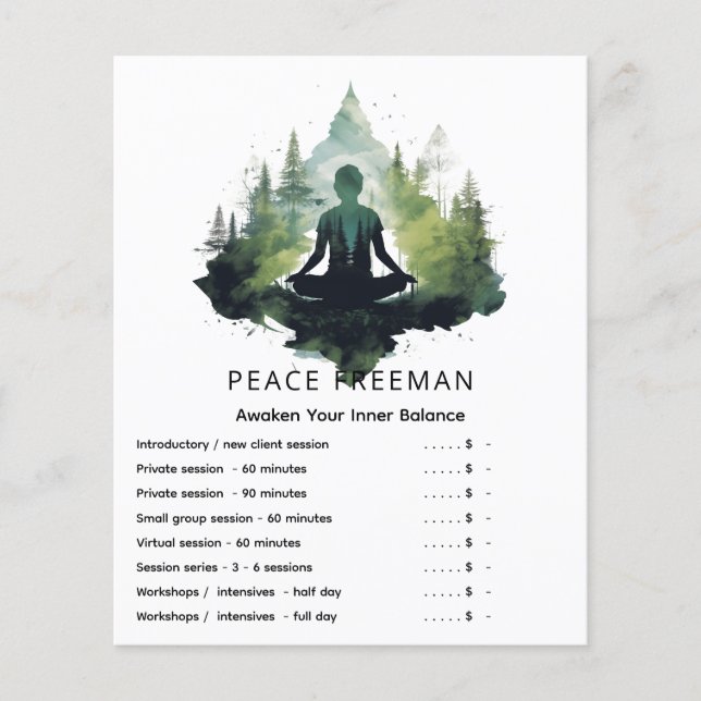 Inom tystnaden | Skogsmeditation Flygblad (Framsidan)