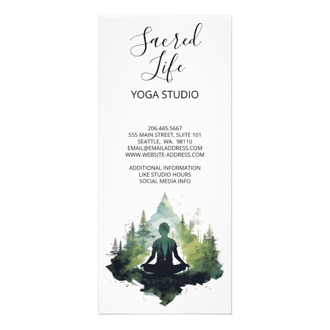 Inom tystnaden | Skogsmeditation Reklamkort (Baksidan)