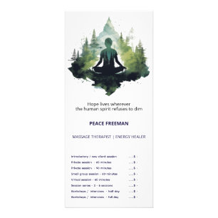 Inom tystnaden Skogsmeditation Reklamkort