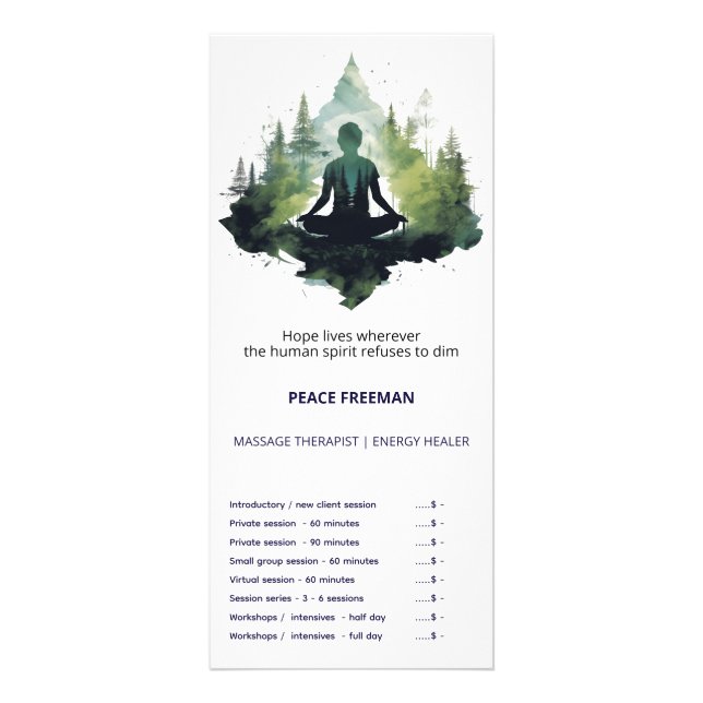 Inom tystnaden | Skogsmeditation Reklamkort (Framsidan)