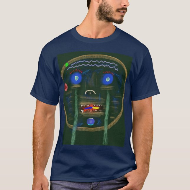 Inomhus Grön Meanie Design T Shirt (Framsida)