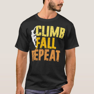 Inomhus Klipp Klättring Fall T Shirt