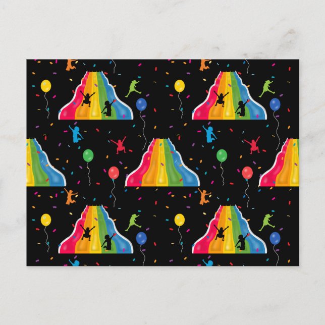 Inomhus rutschkpark Lekplats för barn  Vykort (Framsida)